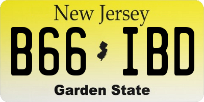 NJ license plate B66IBD