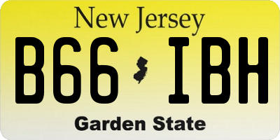 NJ license plate B66IBH