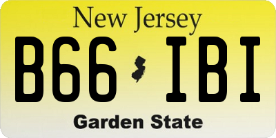NJ license plate B66IBI