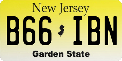 NJ license plate B66IBN