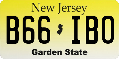 NJ license plate B66IBO