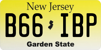 NJ license plate B66IBP