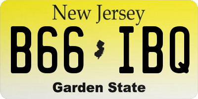 NJ license plate B66IBQ