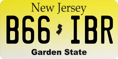NJ license plate B66IBR