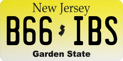 NJ license plate B66IBS