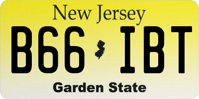 NJ license plate B66IBT