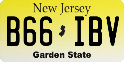NJ license plate B66IBV