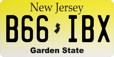 NJ license plate B66IBX