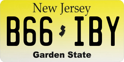 NJ license plate B66IBY