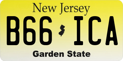 NJ license plate B66ICA