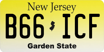 NJ license plate B66ICF
