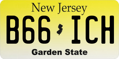 NJ license plate B66ICH