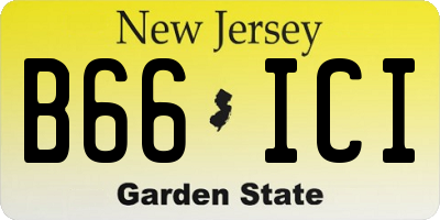 NJ license plate B66ICI