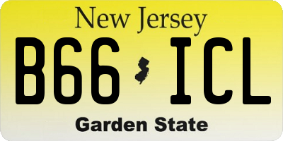 NJ license plate B66ICL