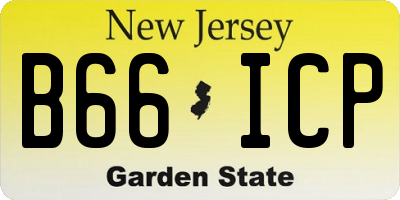 NJ license plate B66ICP