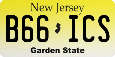 NJ license plate B66ICS