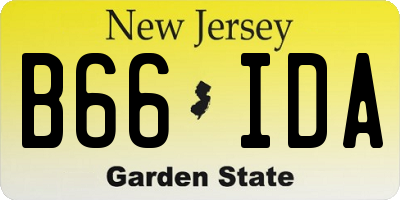 NJ license plate B66IDA