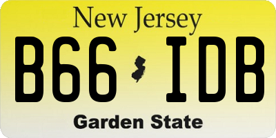 NJ license plate B66IDB