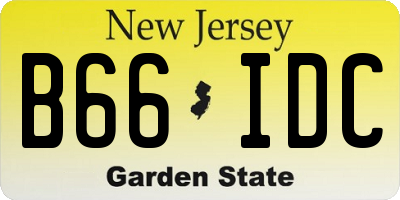 NJ license plate B66IDC