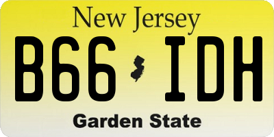 NJ license plate B66IDH