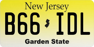 NJ license plate B66IDL