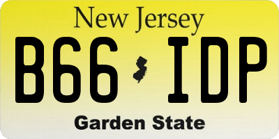 NJ license plate B66IDP