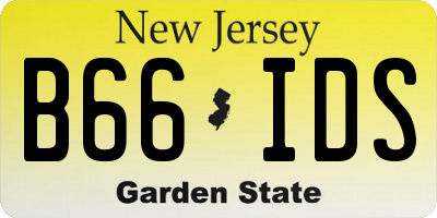 NJ license plate B66IDS