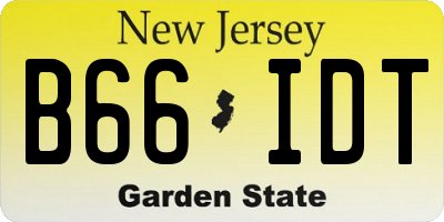 NJ license plate B66IDT