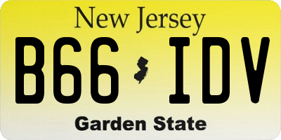 NJ license plate B66IDV