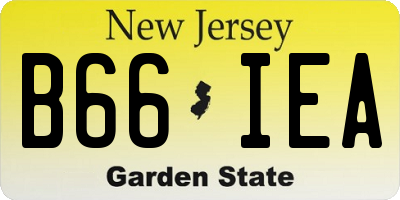 NJ license plate B66IEA
