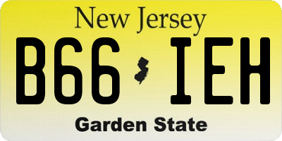 NJ license plate B66IEH