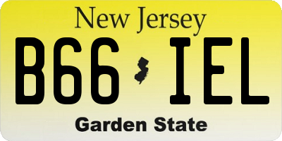 NJ license plate B66IEL