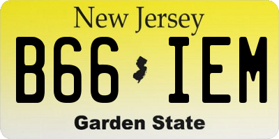 NJ license plate B66IEM