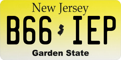 NJ license plate B66IEP