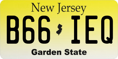 NJ license plate B66IEQ