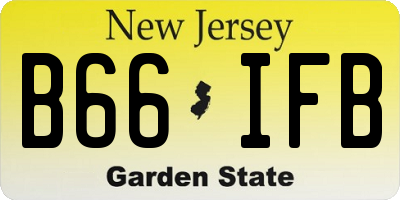 NJ license plate B66IFB