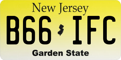 NJ license plate B66IFC