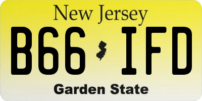 NJ license plate B66IFD