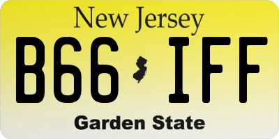 NJ license plate B66IFF