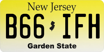 NJ license plate B66IFH