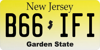 NJ license plate B66IFI