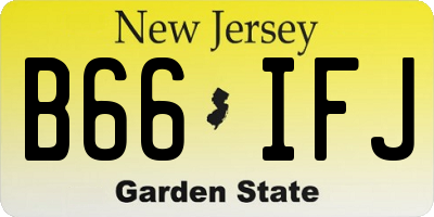 NJ license plate B66IFJ