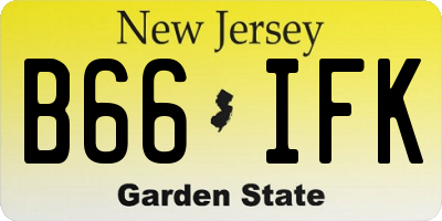 NJ license plate B66IFK