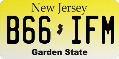 NJ license plate B66IFM