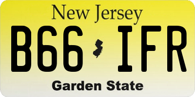 NJ license plate B66IFR