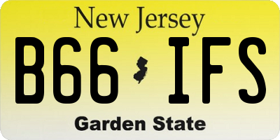 NJ license plate B66IFS