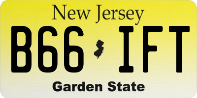 NJ license plate B66IFT
