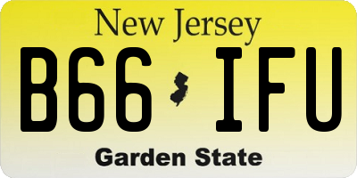 NJ license plate B66IFU