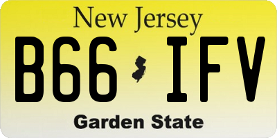 NJ license plate B66IFV