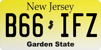 NJ license plate B66IFZ